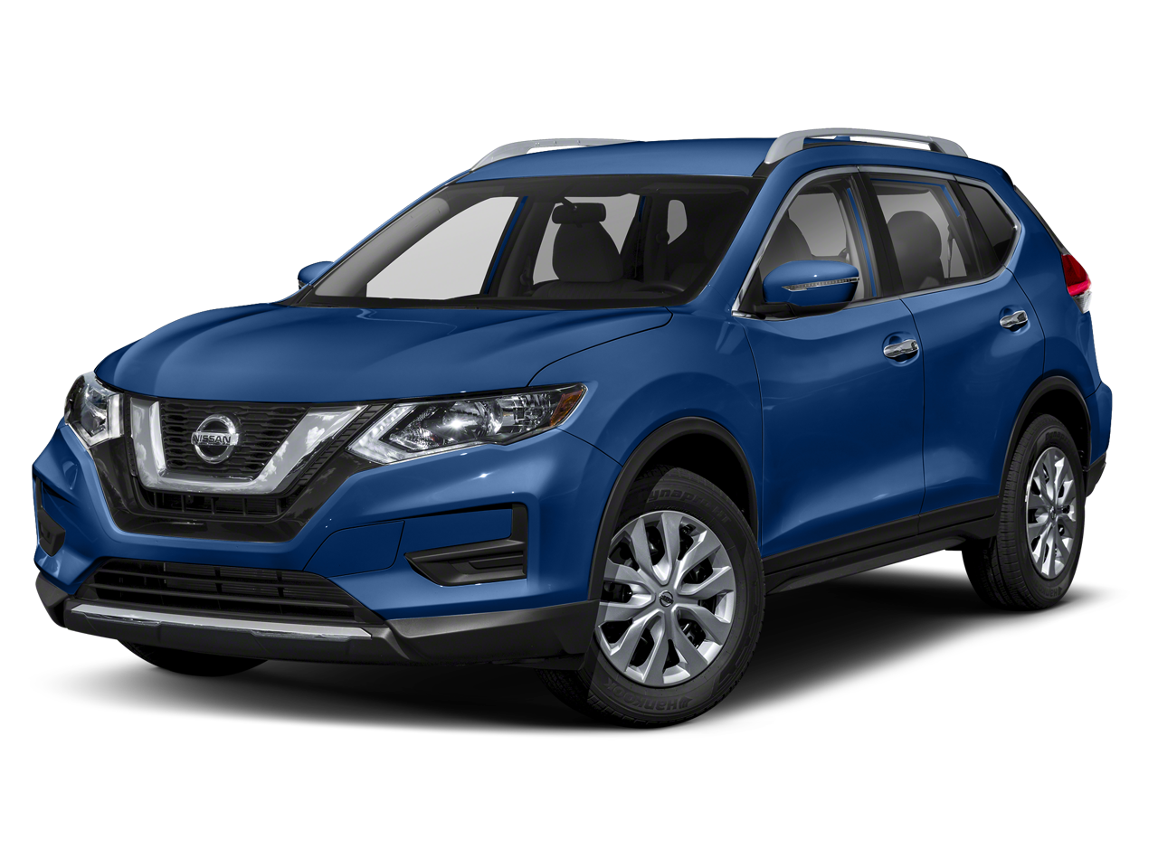 2017 Nissan Rogue S in Caspian Blue — front three-quarter view