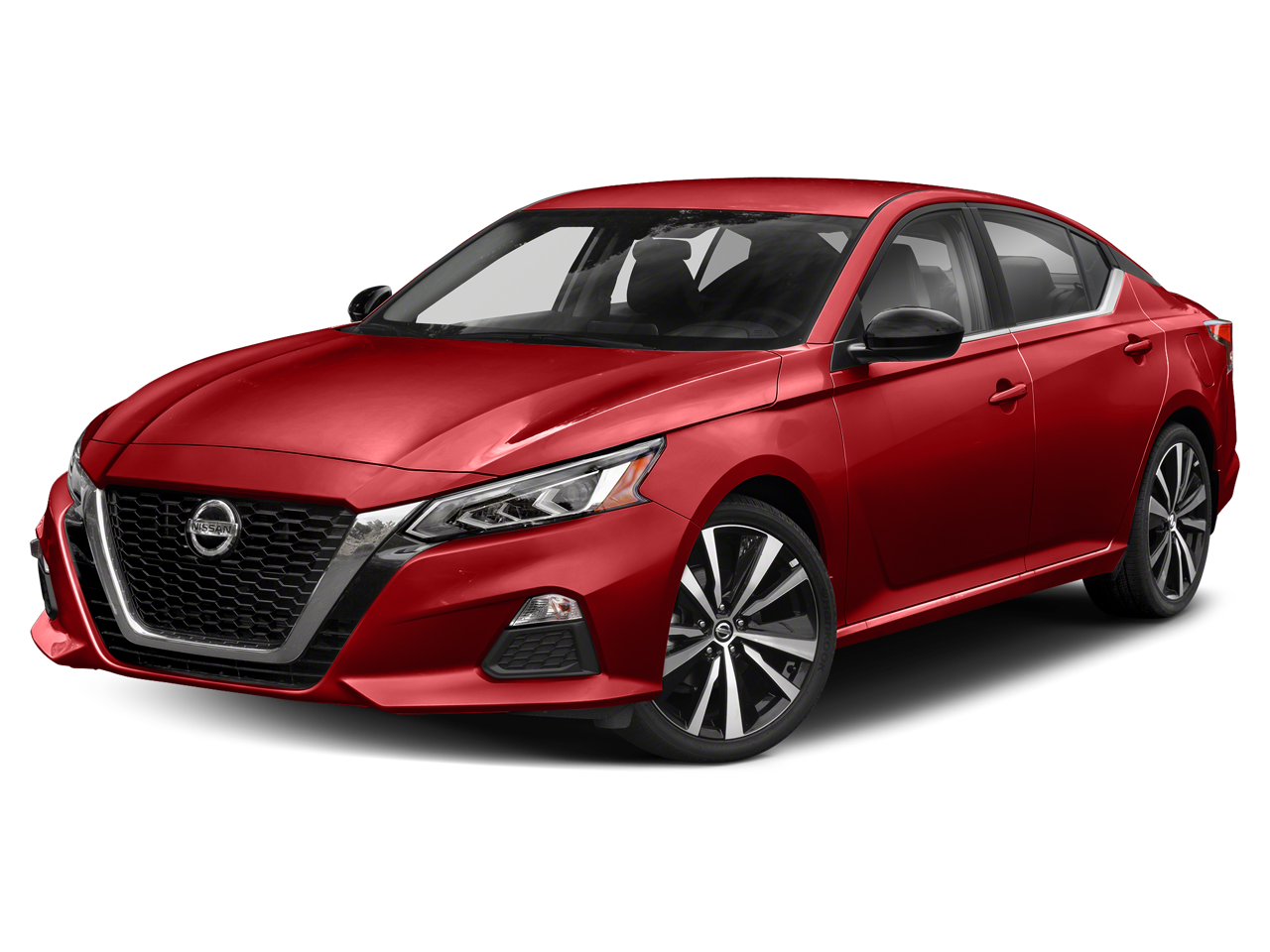 2020 Nissan Altima 2.5 SR in Scarlet Ember Tintcoat — front three-quarter view