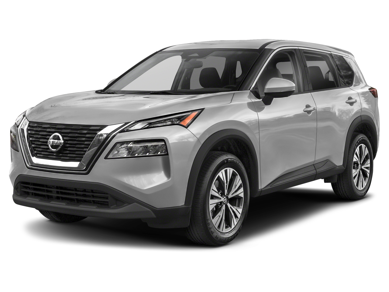 2021 Nissan Rogue SV in Brilliant Silver Metallic — front three-quarter view