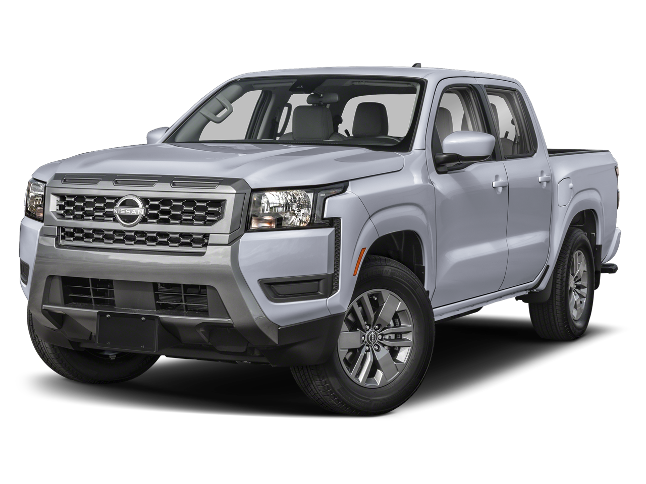 2026 Nissan Frontier Crew Cab SV in Boulder Gray Pearl — front three-quarter view