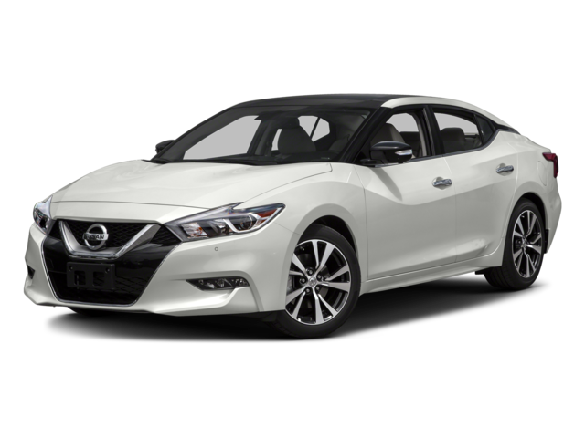 2017 Nissan Maxima SL in Pearl White — front three-quarter view