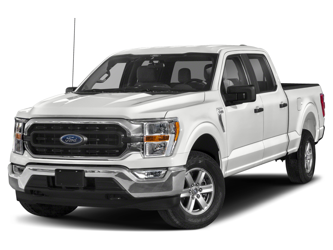 2021 Ford F-150 XLT in Silver Metallic — front three-quarter view