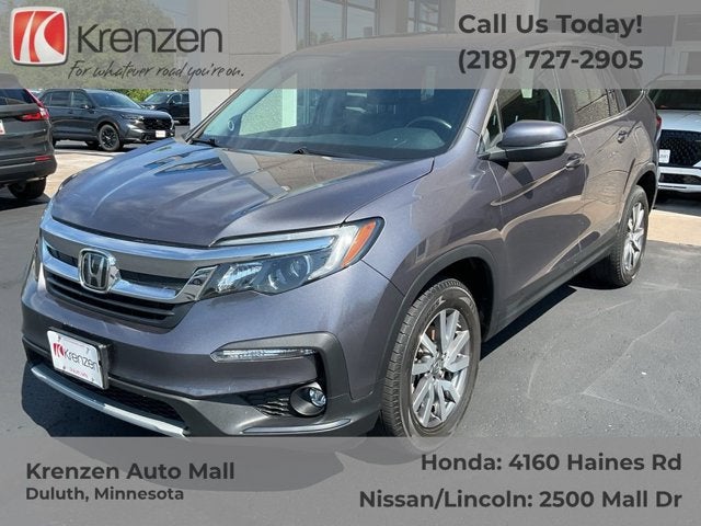2022 Honda Pilot EX-L in Gray — front three-quarter view