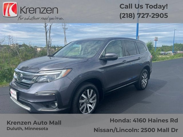 2022 Honda Pilot EX-L in Gray — front three-quarter view