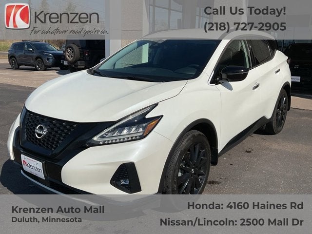 2023 Nissan Murano SV in Pearl White Tricoat — front three-quarter view