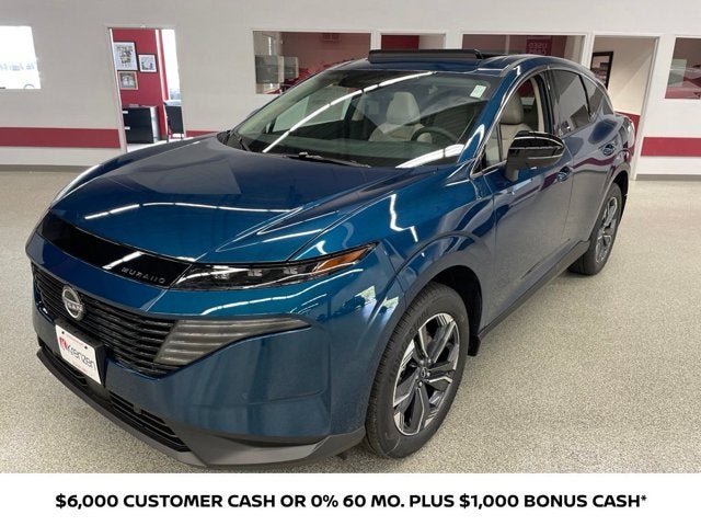 2026 Nissan Murano SL in Aurora Blue Pearl Metallic — front three-quarter view