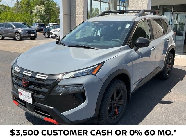 2026 Nissan Rogue Rock Creek in Boulder Gray Pearl — front three-quarter view