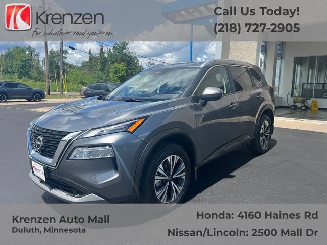 2023 Nissan Rogue SV in Gun Metallic — front three-quarter view