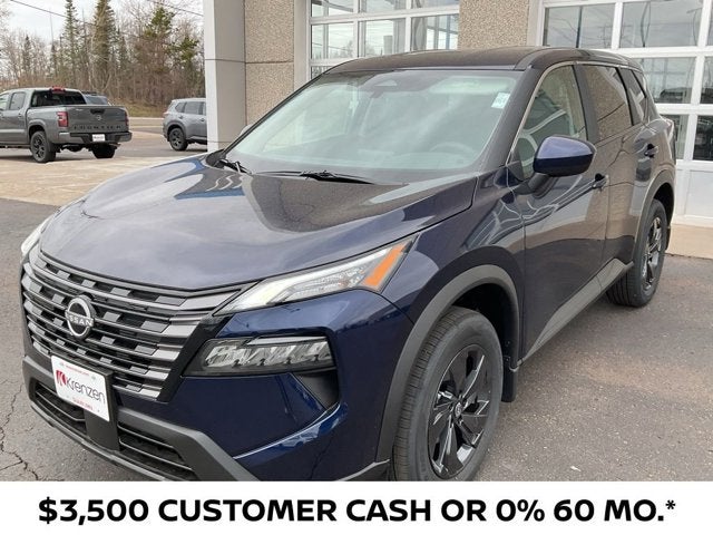 2026 Nissan Rogue SV in Deep Ocean Blue Pearl — front three-quarter view