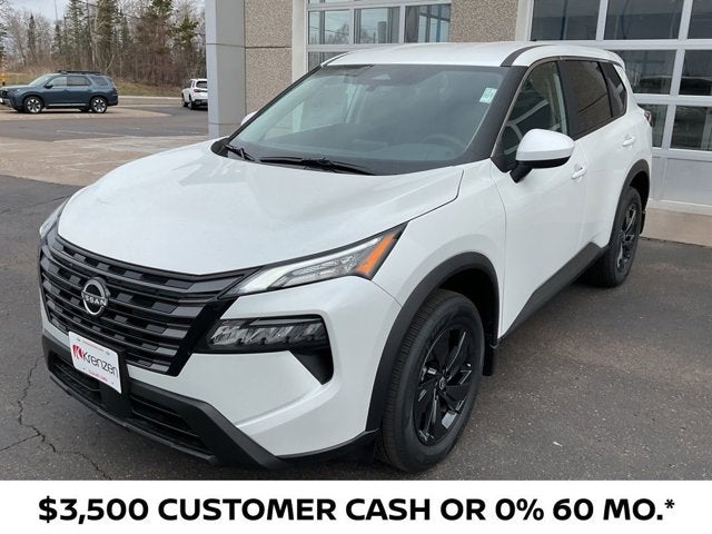2026 Nissan Rogue SV in Everest White Pearl Tricoat — front three-quarter view