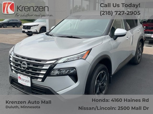 2025 Nissan Rogue SV in Brilliant Silver Metallic — front three-quarter view